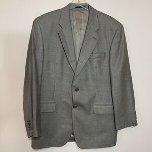 Ralph Lauren Men's Silk Wool 2 Button Blazer Brown Black Houndstooth 42 Regular